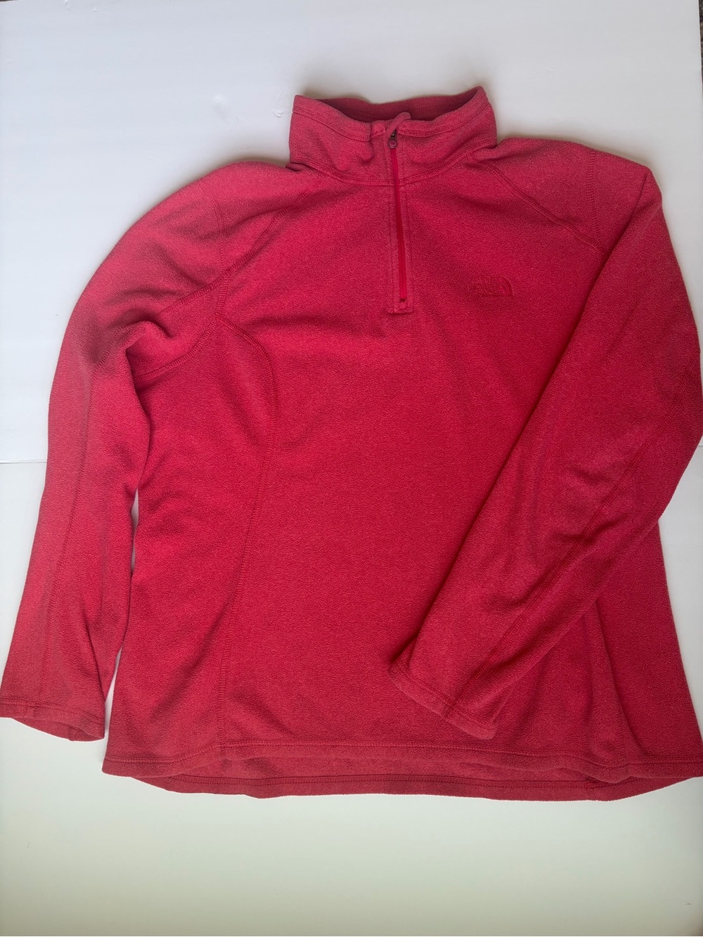 The North Face Women's TKA 100 Quarter Zip Fleece Pullover Pink XL